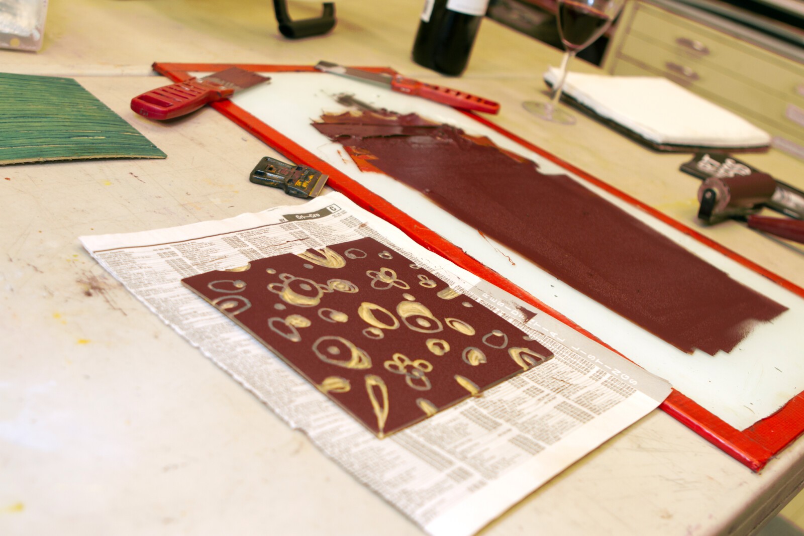 Printmaking class at Kirkland Arts Center, Credit: Mitch Reinitz 2011